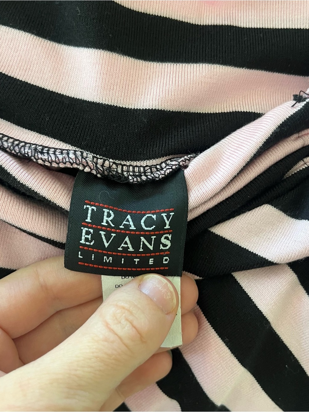 Vintage Tracy Evans Women's Large Striped 90s Mini Skirt - Picture 4 of 5